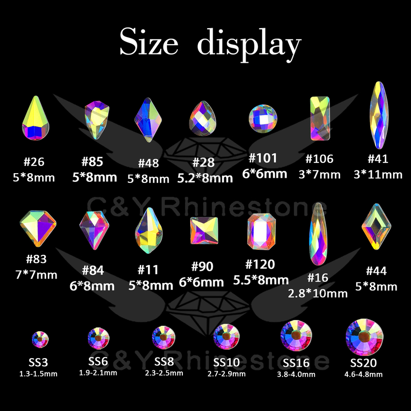 1.mix size nail rhinestones