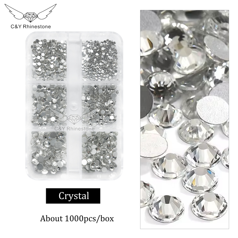 1rhinestone nails box