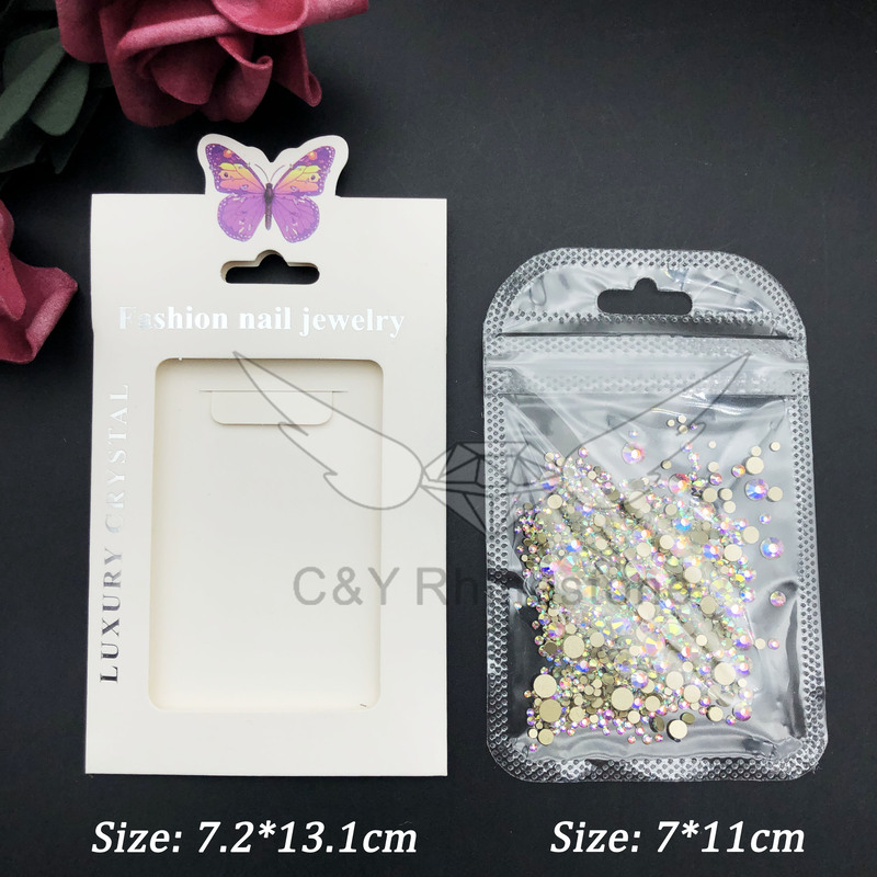 2.rhinestone glass flat back