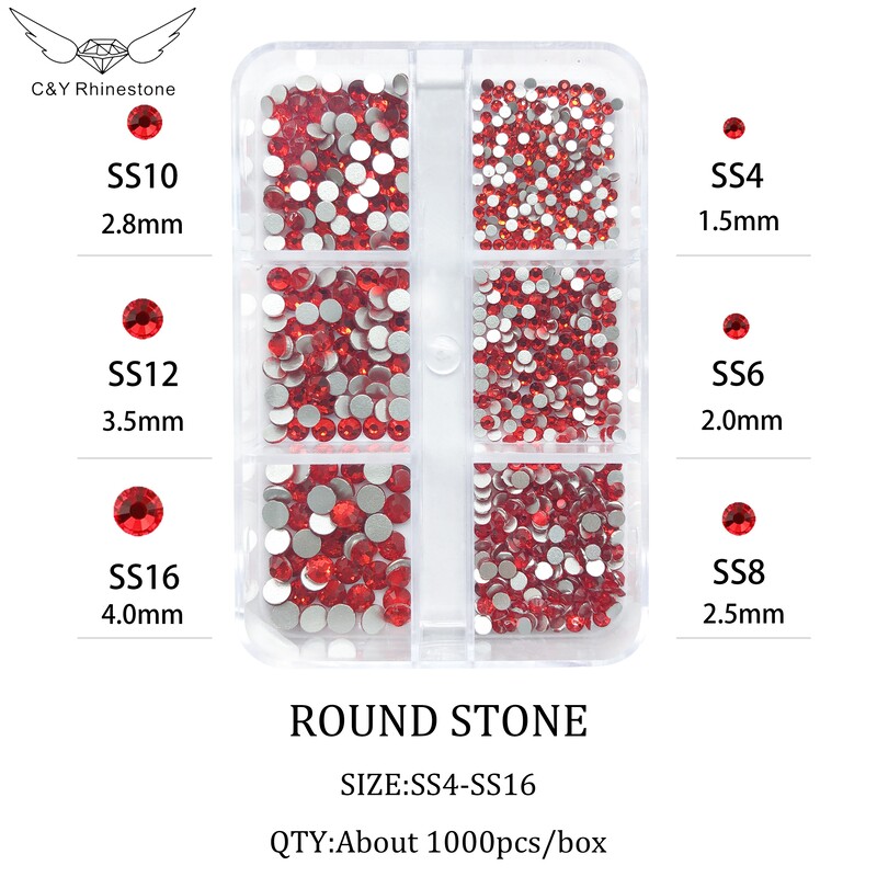 2.rhinestones flat back bulk