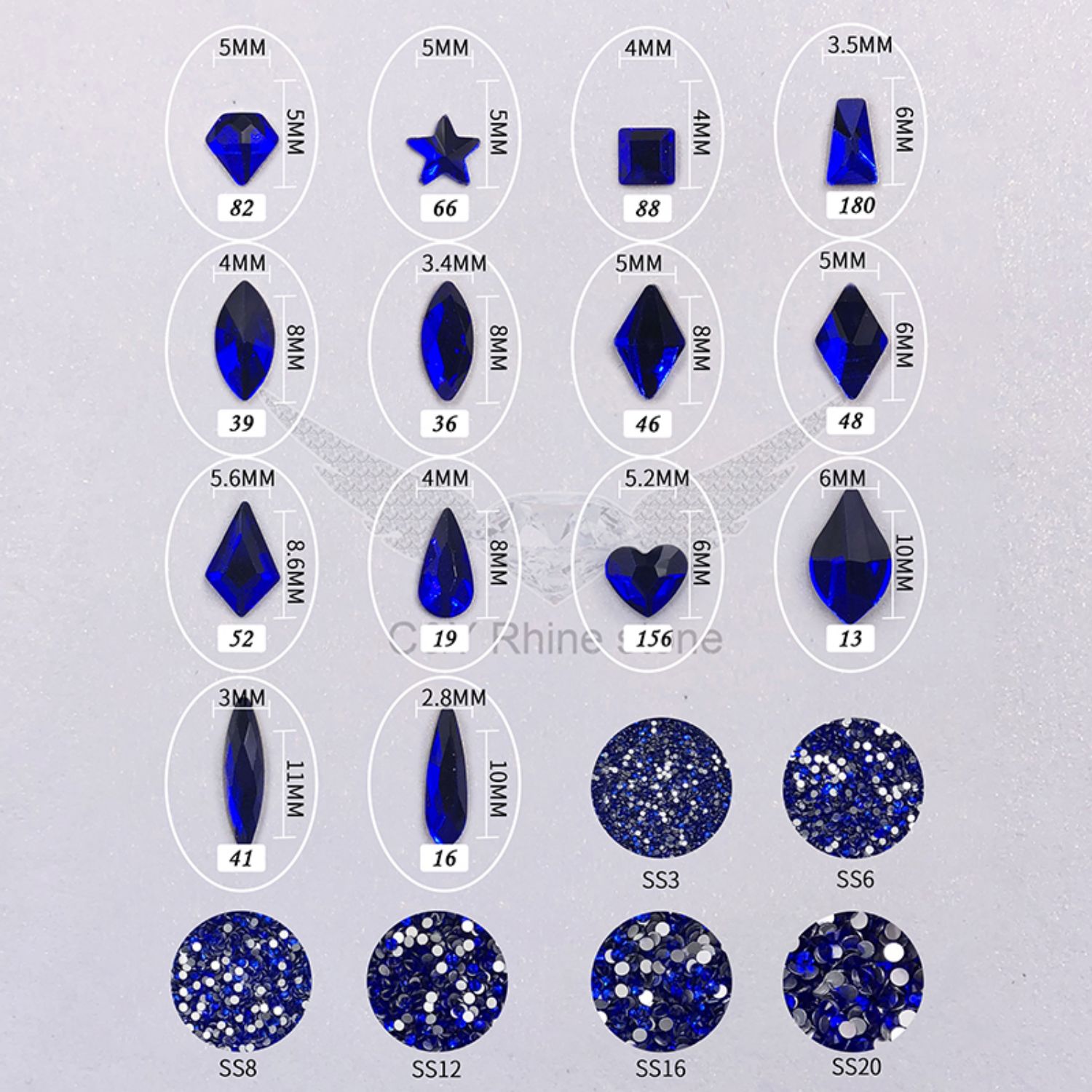 3d flatback glass nail art rhinestones