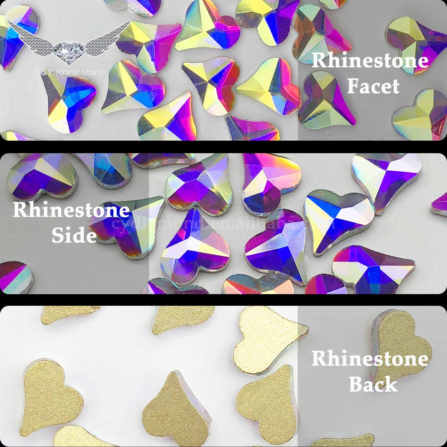 Heart Rhinestones
