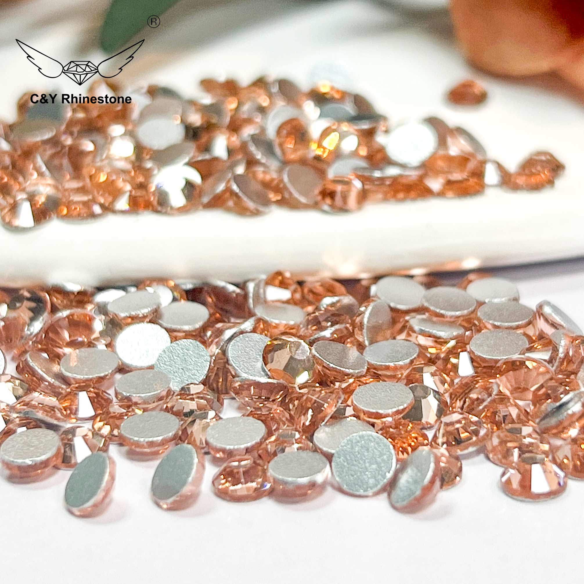 Light Peach Rhinestones