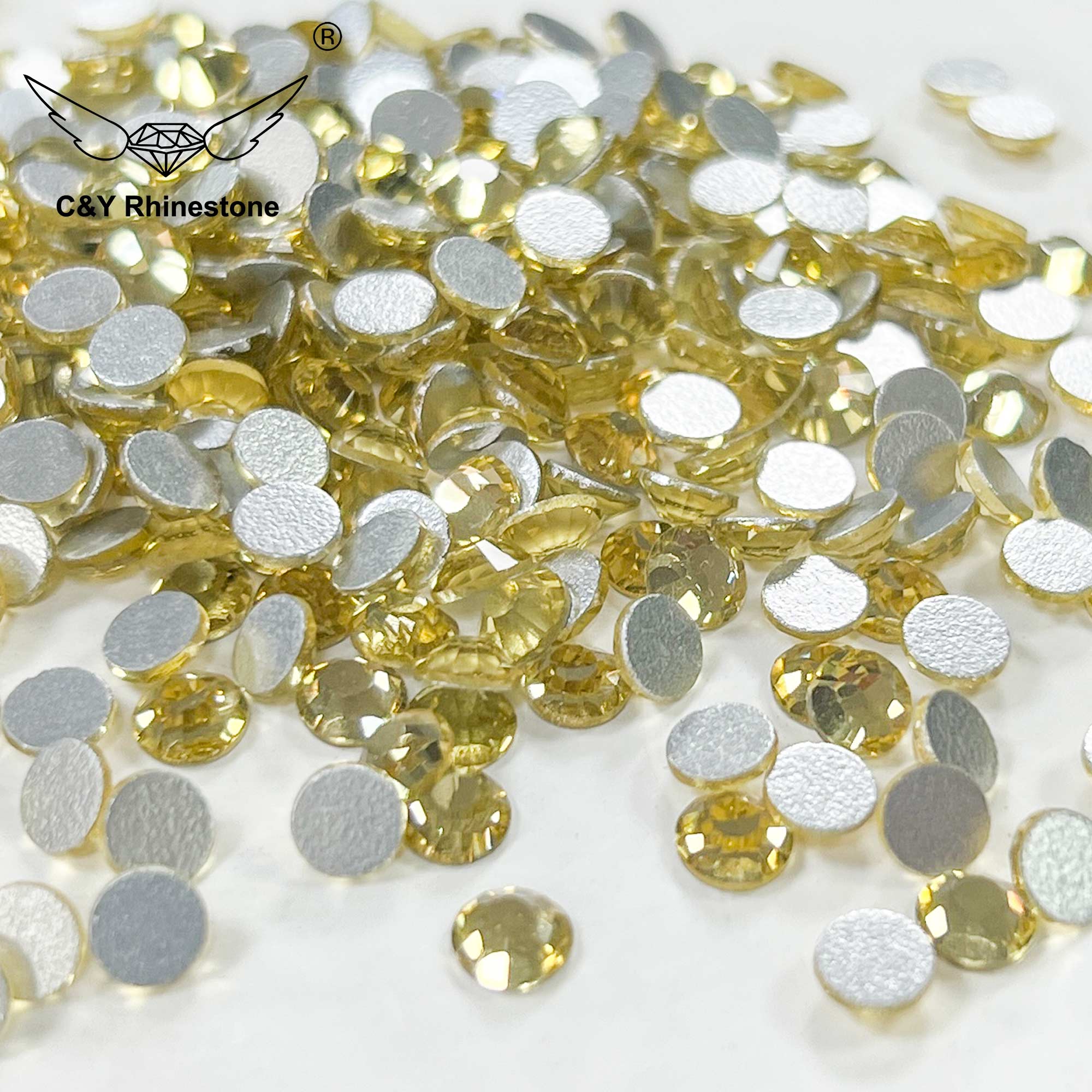 Light yellow rhinestones