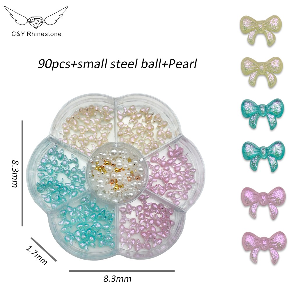 Resin bow tie for nail (1)