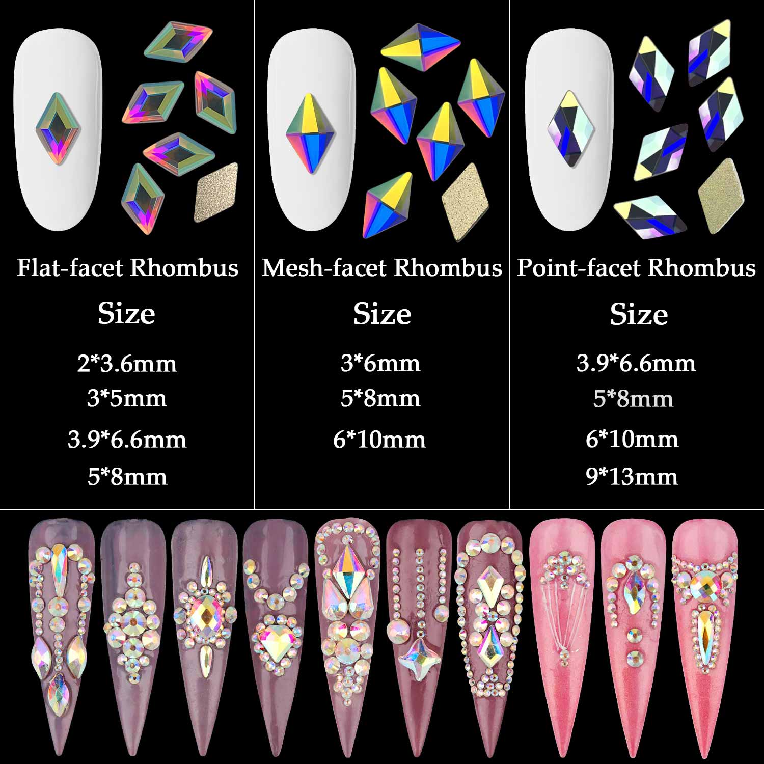 Rhombus Rhinestones (6)