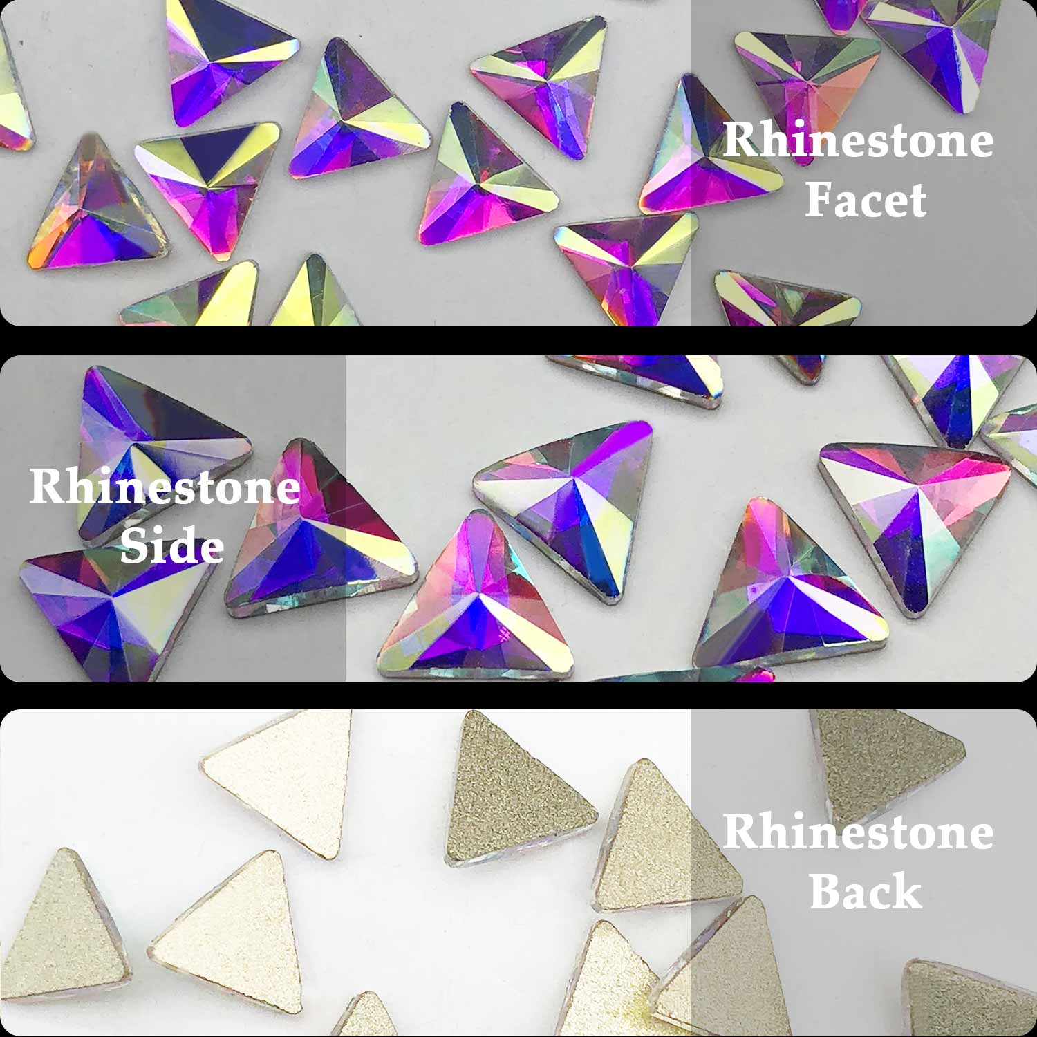 Triangle Rhinestones (3)