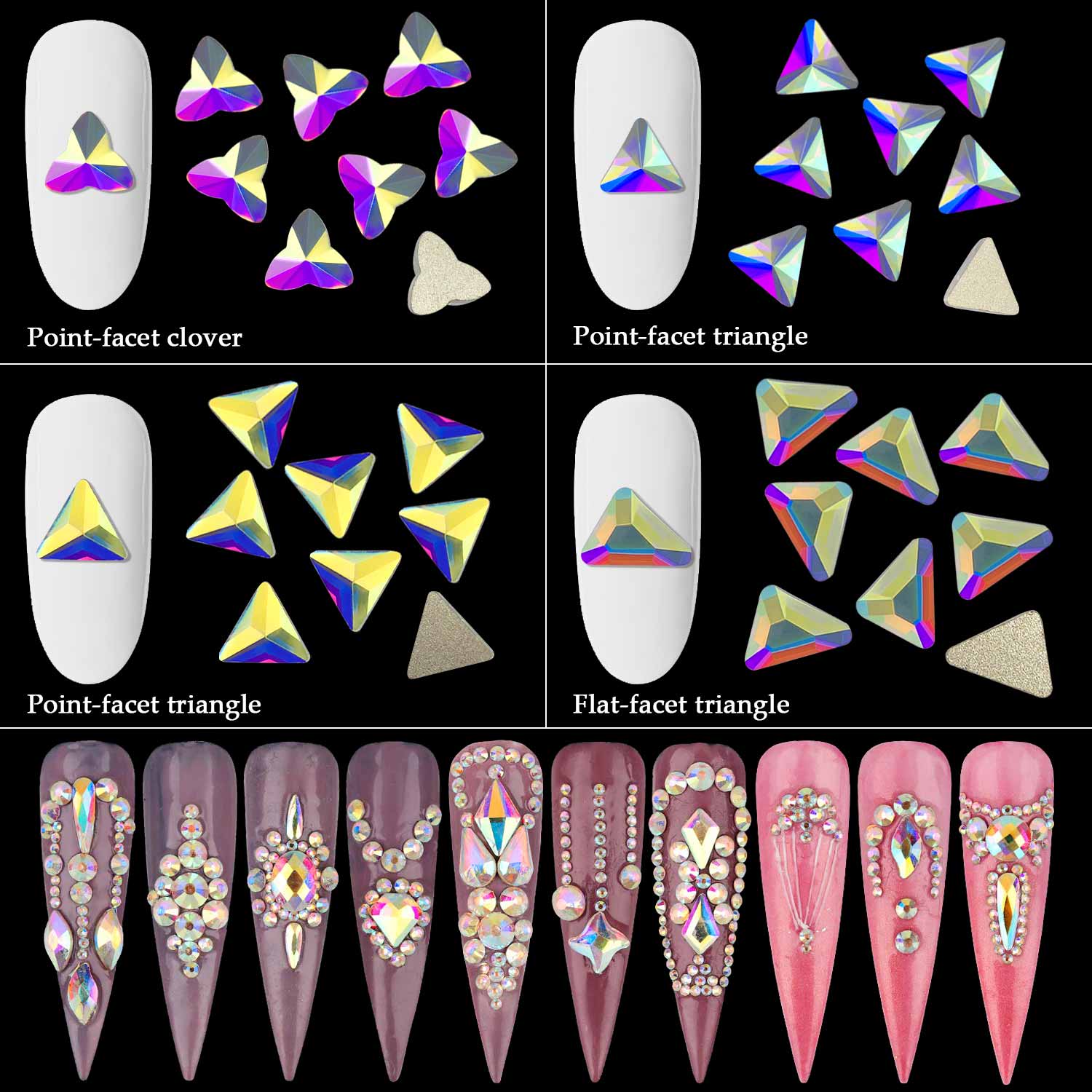 Triangle Rhinestones (4)