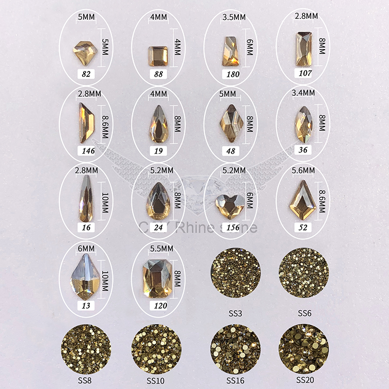 gold rhinestones