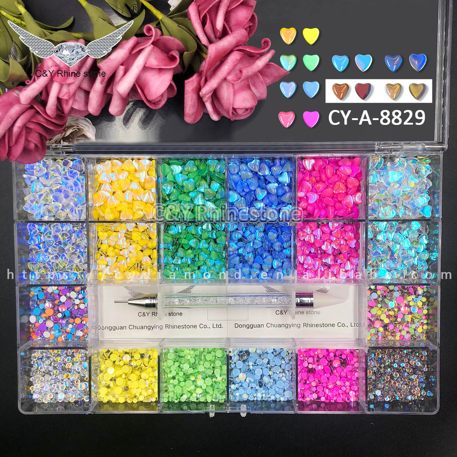 heart fancy rhinestones