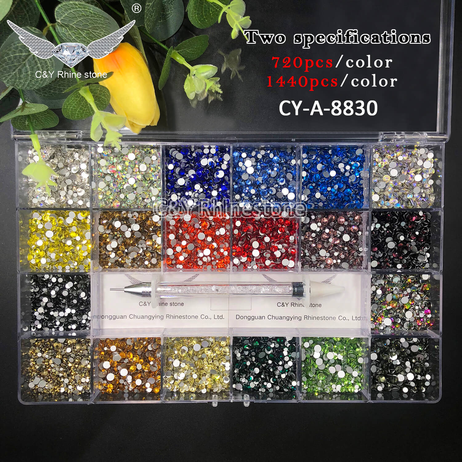 multicolor rhinestones