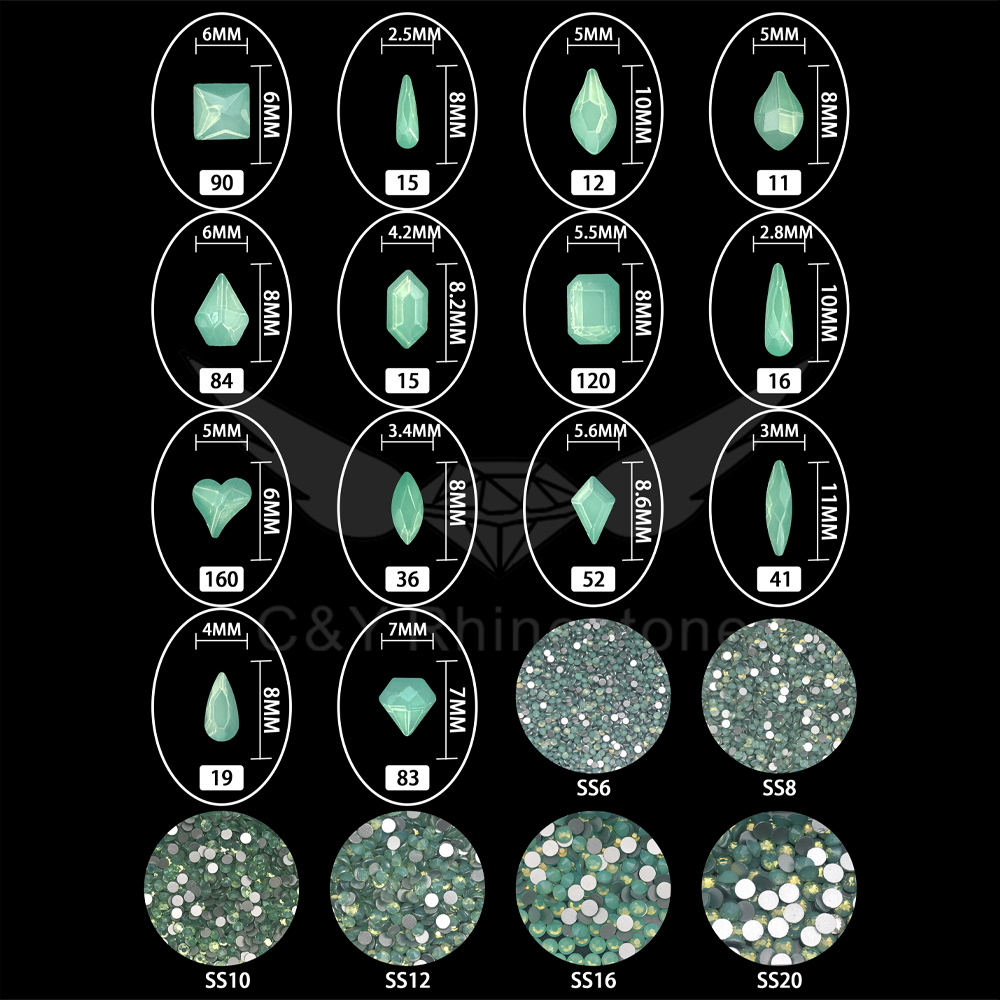 nail glass rhinestones