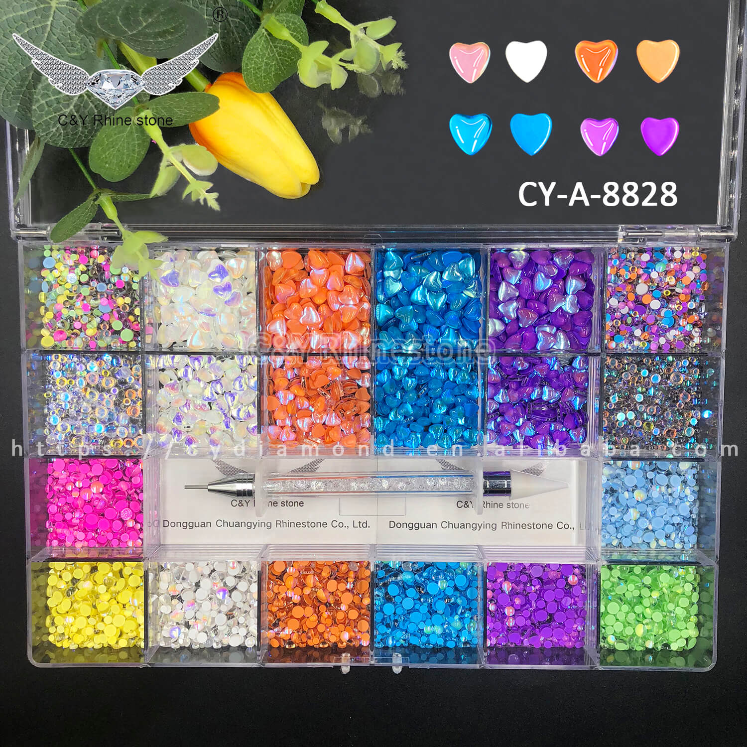 rhinestone kit nails